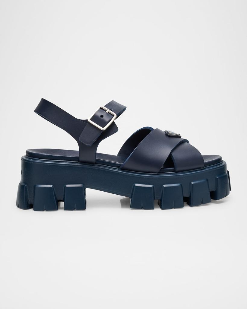 Prada Monolith Crochet Cage Sandals - Shoes - Free Shipping