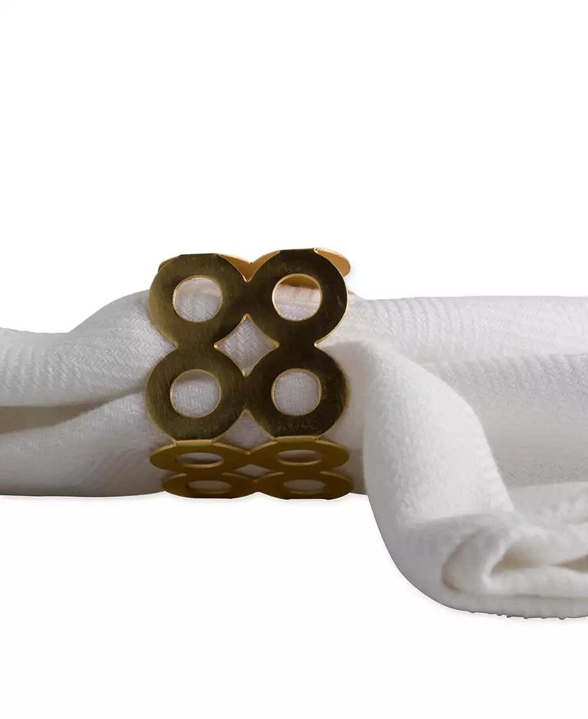 Design Imports Square Die Cut Napkin Ring Set of 6 6