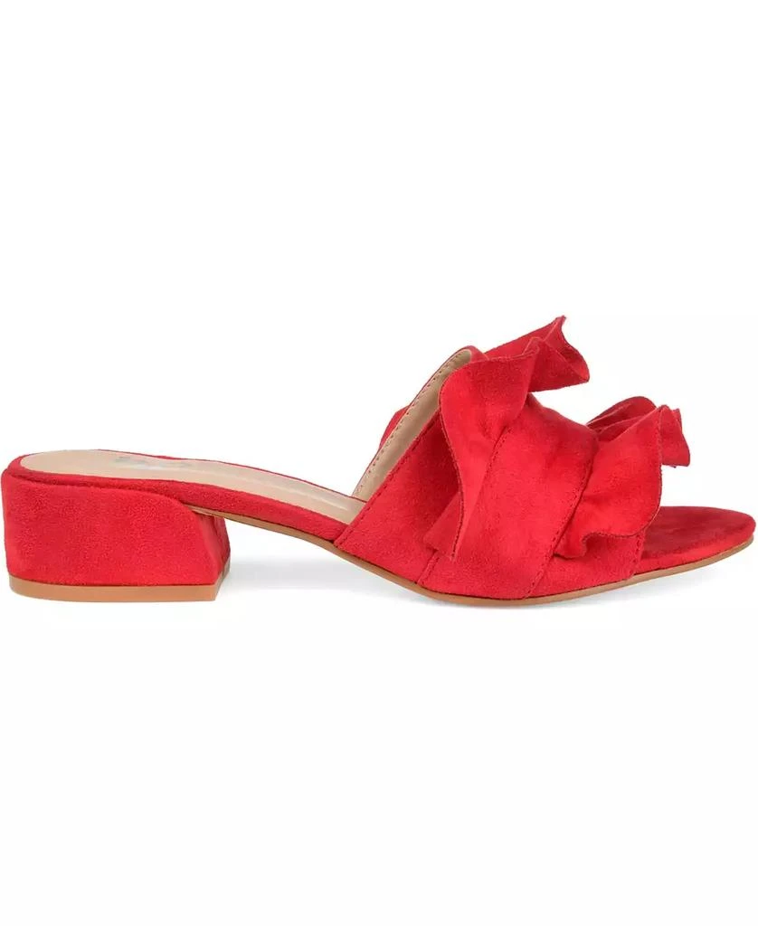 Journee Collection Women's Sabica Ruffle Slip On Dress Sandals 8