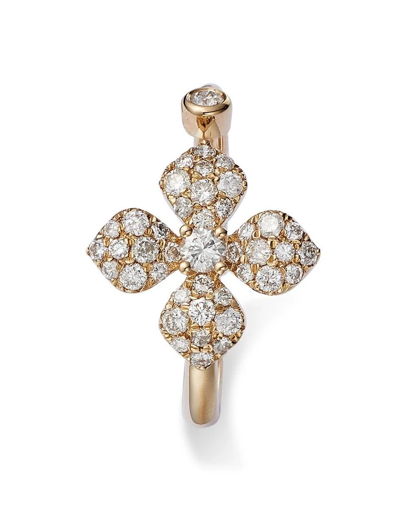 Bloomingdale
s Diamond Pavé Flower Cuff Ring in 14K Yellow Gold, 0.50 tcw 4