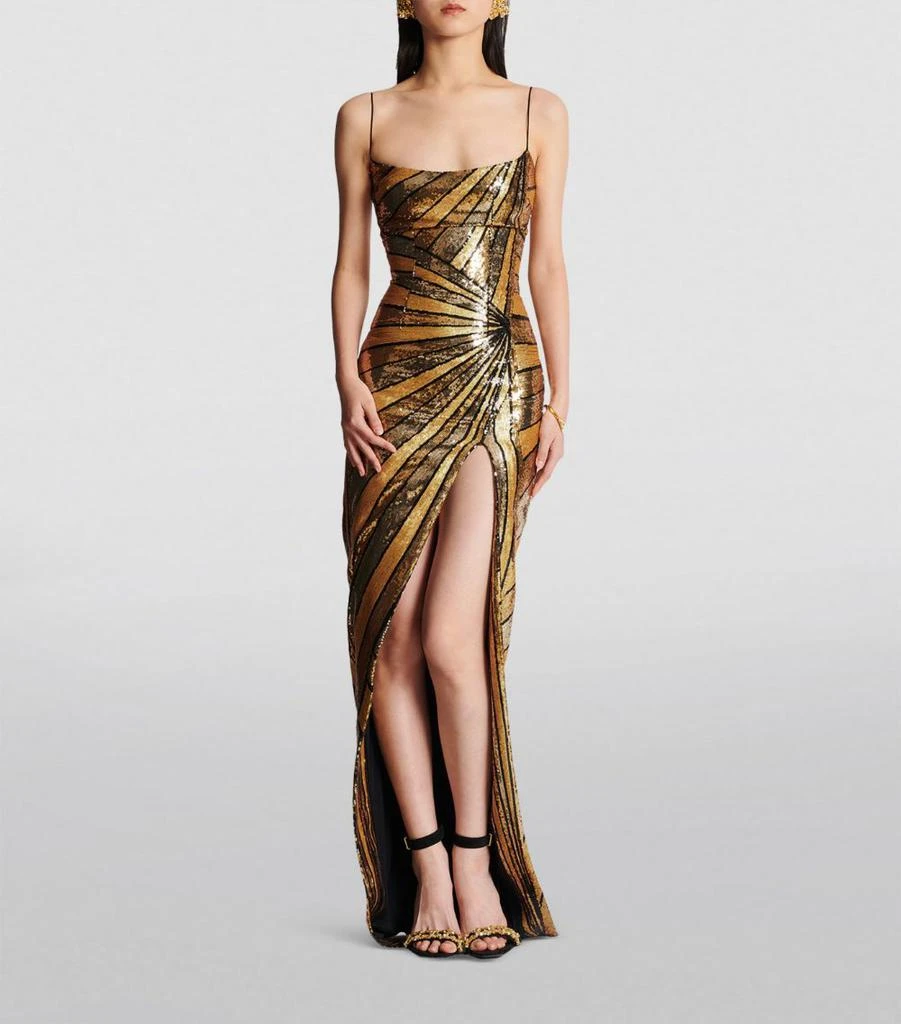 green emerald velvet dress BALMAIN SEQUIN EMBELLISHED TWEED SLEEVELESS DRESS  Caroline's Fashion  Luxuries