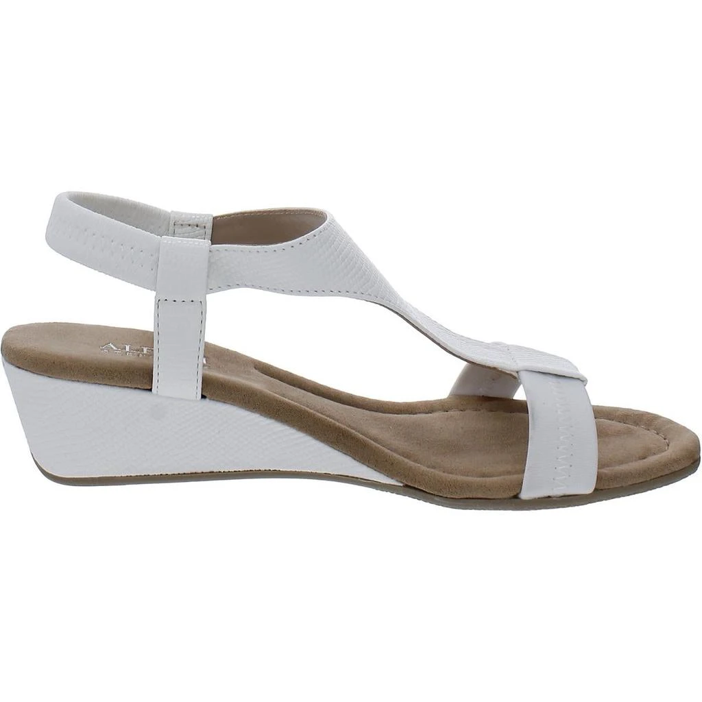 Alfani Vacanza Womens Faux Leather Wedge Sandals 3