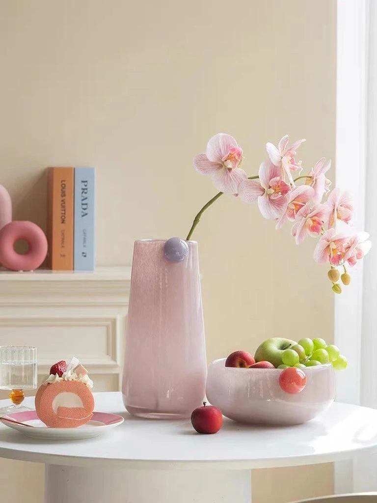 PROXXI Jelly Bean Cylinder Vase - Whimsical Dopamine Centerpiece Vase for Gorgeous Tablescape
