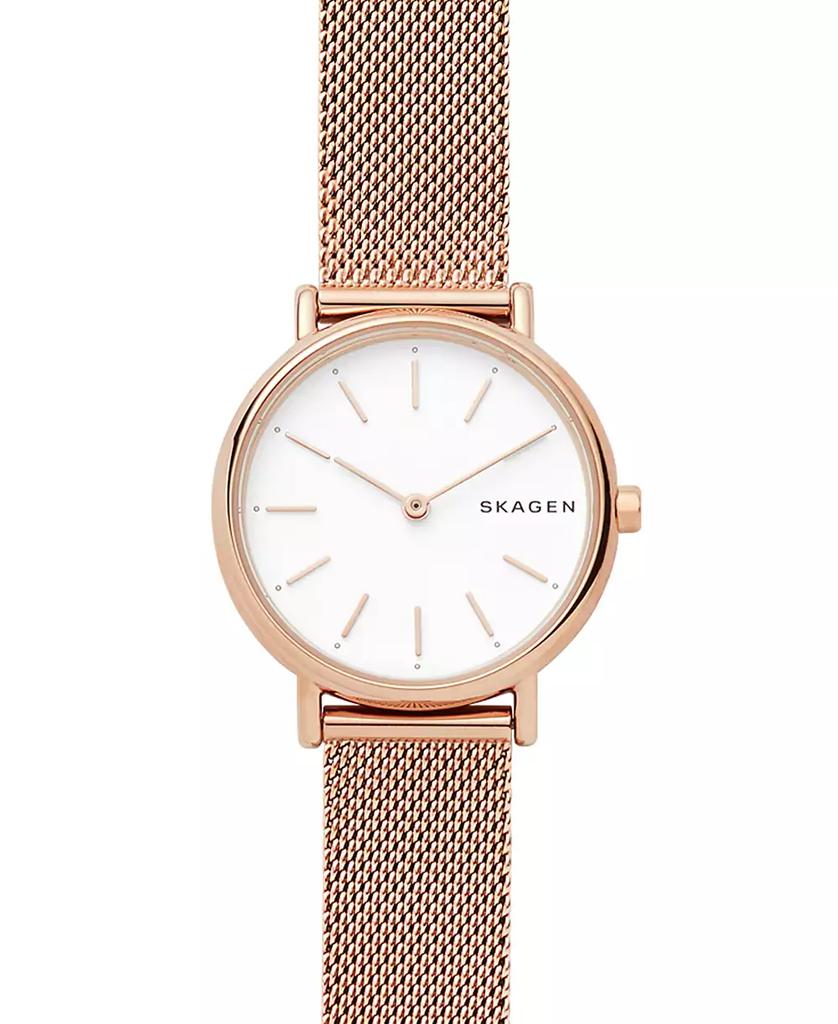 Skagen Women's Signatur Slim Rose Gold-Tone Stainless Steel Mesh Bracelet Watch 30mm