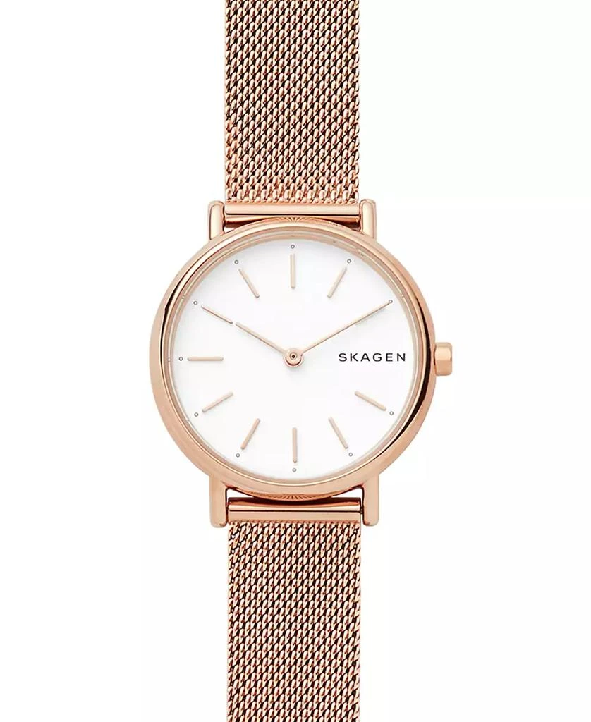Skagen Women's Signatur Slim Rose Gold-Tone Stainless Steel Mesh Bracelet Watch 30mm 1