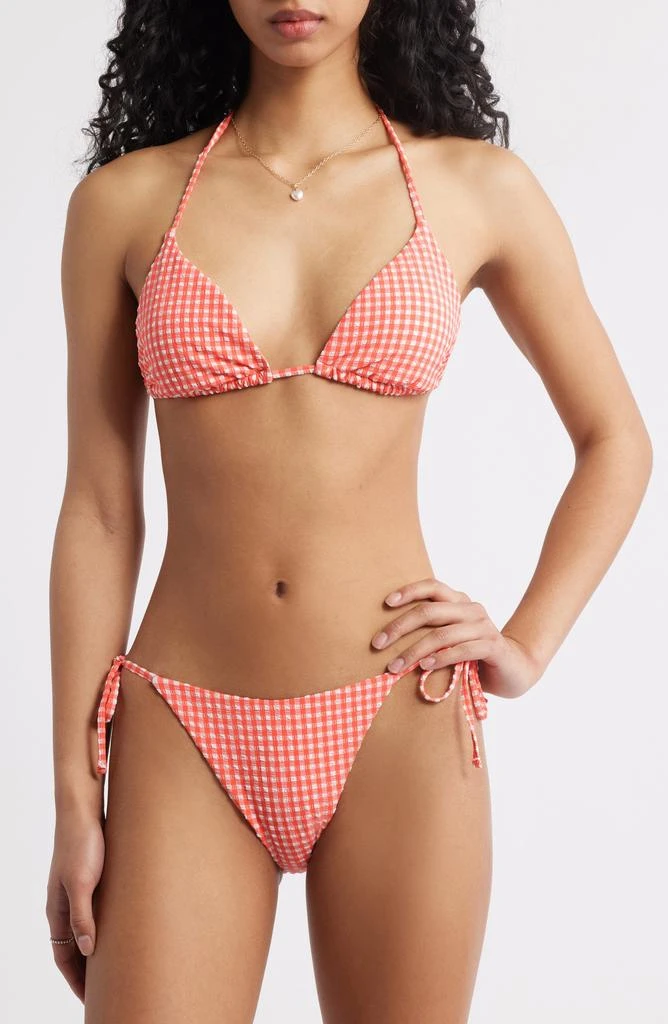 BP. Gingham Seersucker Bikini Bottoms 8