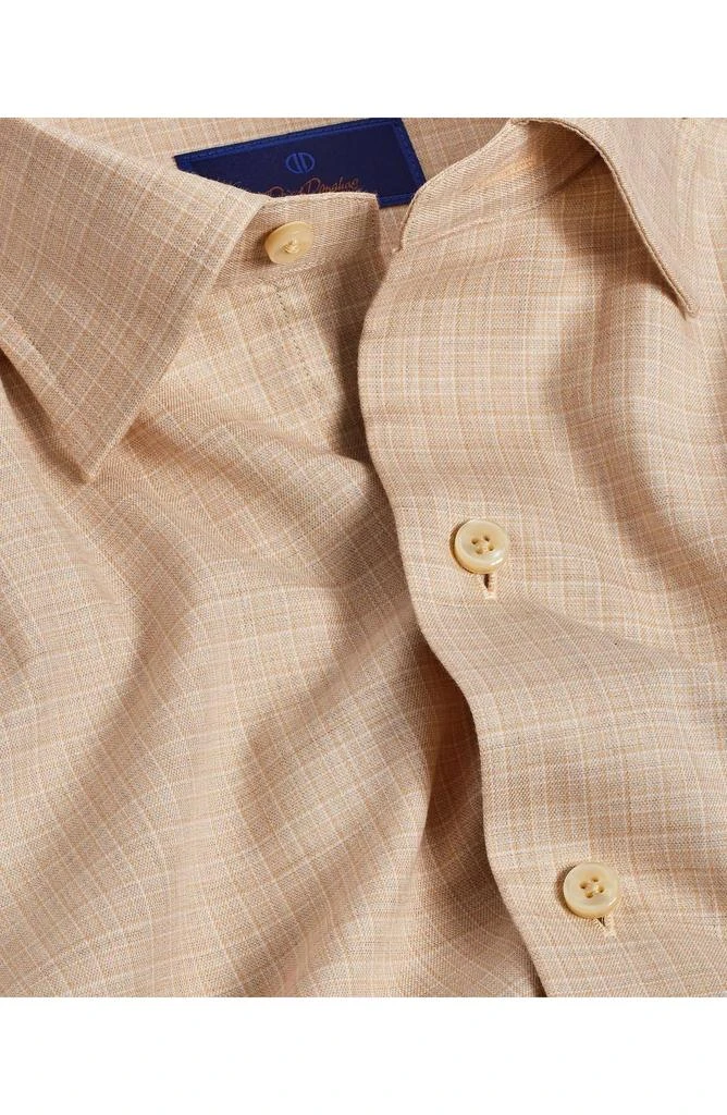 David Donahue Melange Twill Check Sport Shirt 3