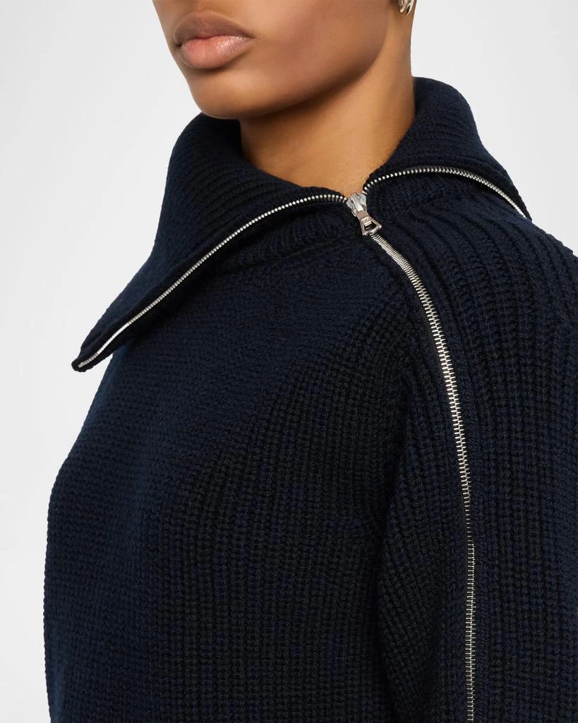 Dries Van Noten Talim Zipped Wool Turtleneck Sweater 5