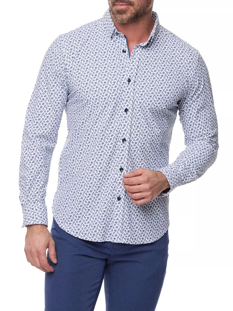 Robert Graham Harlan Abstract Button-Front Shirt 1