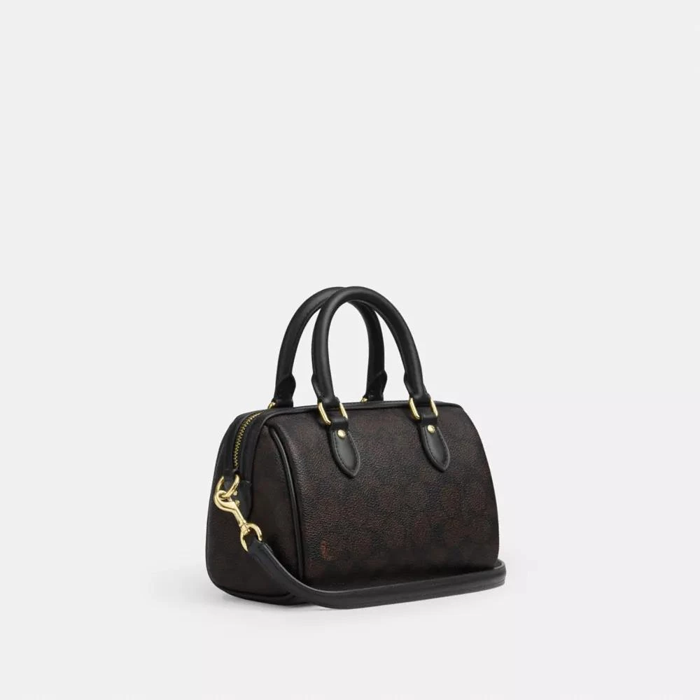 Coach Boxed Mini Rowan Crossbody Bag And Mirror Bag Charm Set In Signature Canvas 2