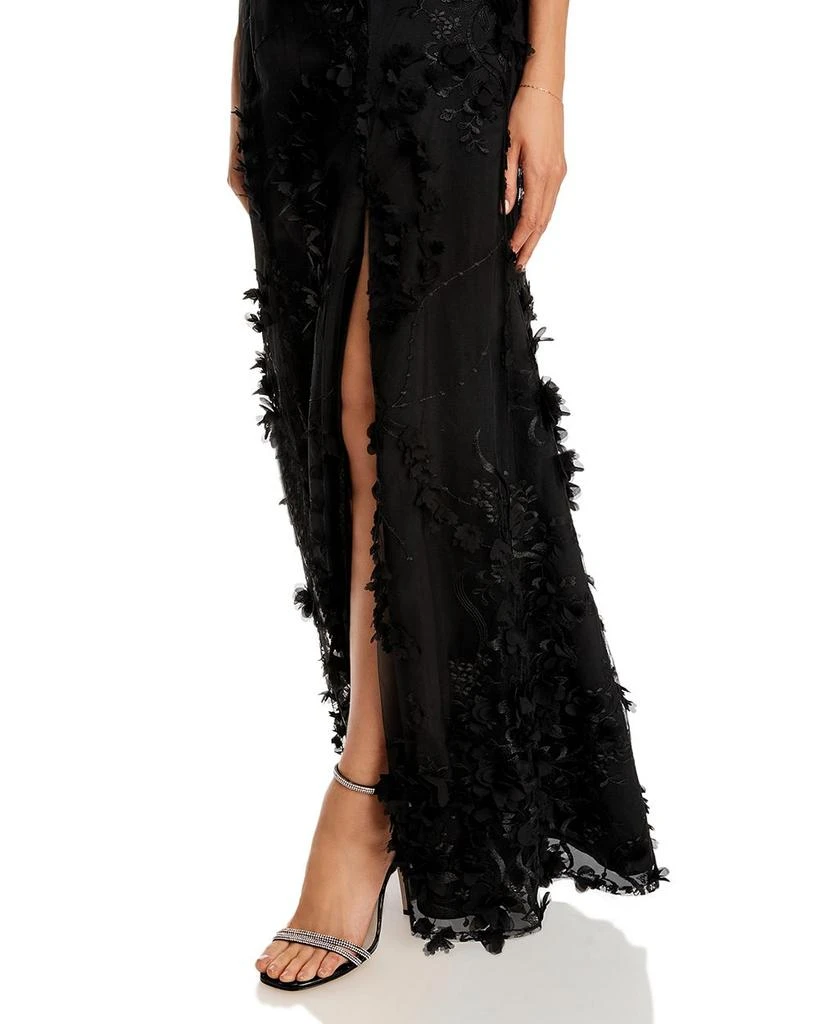 Aidan Mattox Floral Appliqué Mermaid Gown - Exclusive 5