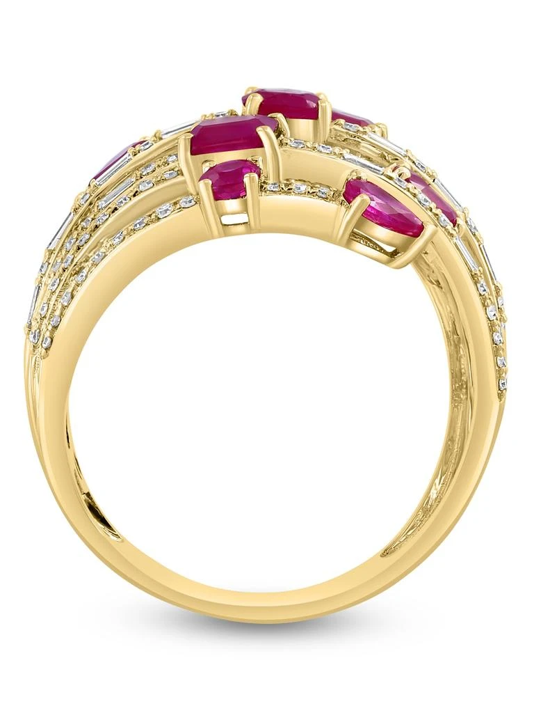 Effy 14K Yellow Gold, Ruby 
1.5 TCW Diamond Ring 2