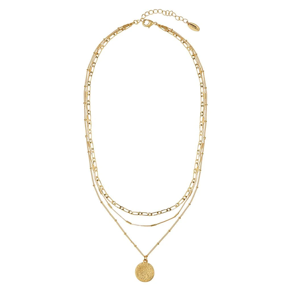 Orelia London Multi Row Coin Necklace 6