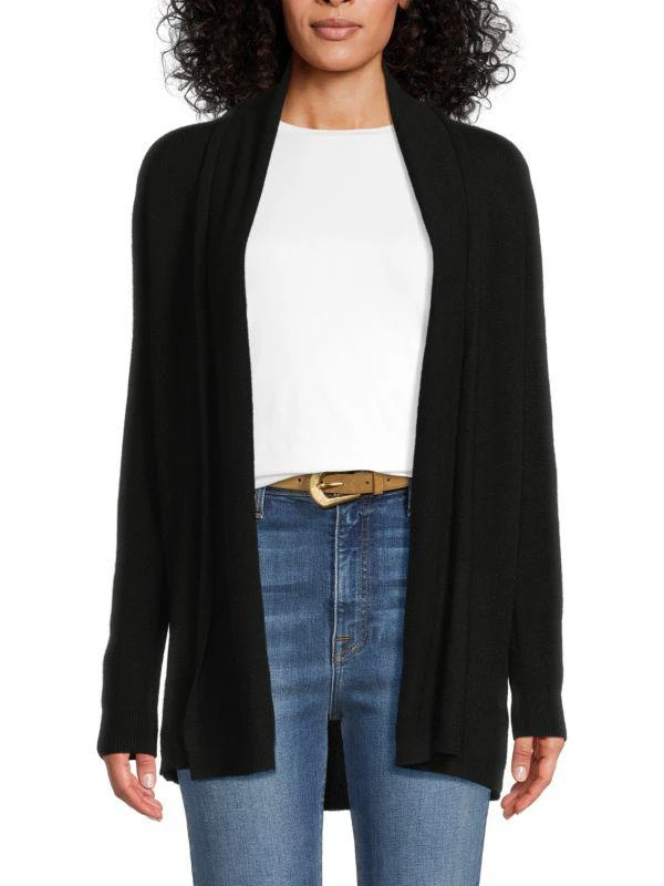 Saks Fifth Avenue 100% Cashmere Basic Long-Sleeve Open Cardigan 1