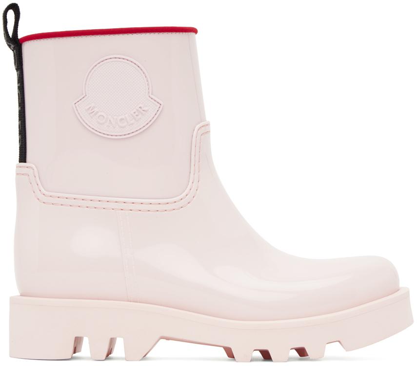 Moncler Pink Ginette Rain Boots