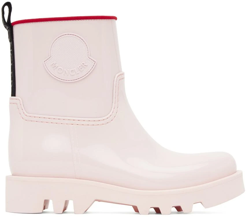 Moncler Pink Ginette Rain Boots 1