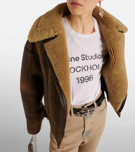 Acne Studios Lakota leather and shearling jacket 4