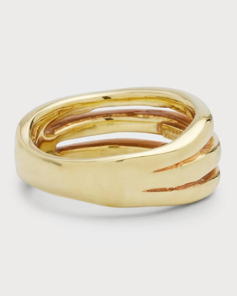 Ippolita Smooth Squiggle Triple Band Ring in 18K Gold 4