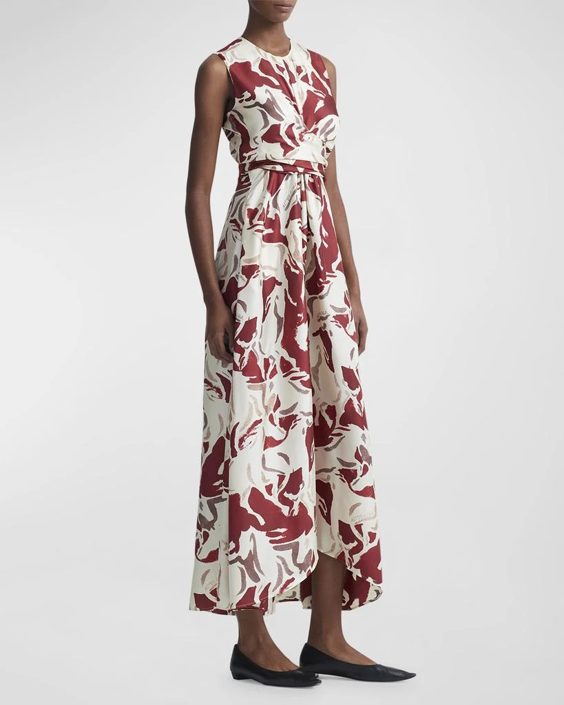 Altuzarra Penny Horse-Print Sleeveless Cross-Waist Maxi Dress 3