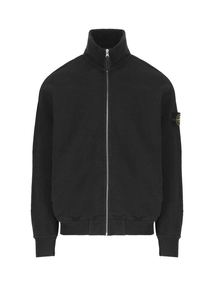 Stone Island Stone Island Compass-Badge High-Neck Zipped Sweatshirt 1