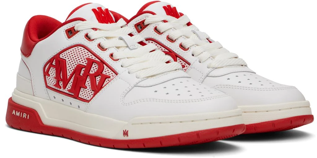 AMIRI White & Red Classic Low Sneakers 4
