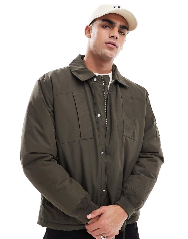 River Island River Island padded utility jacket in khaki