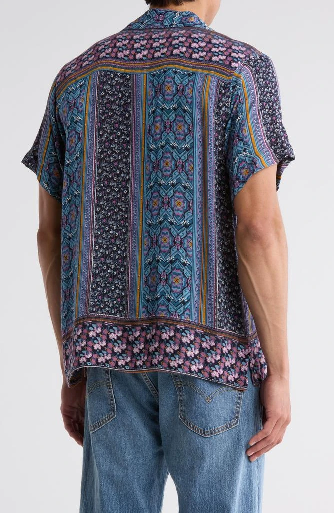 Raga Mix Print Short Sleeve Button-Up Shirt 2