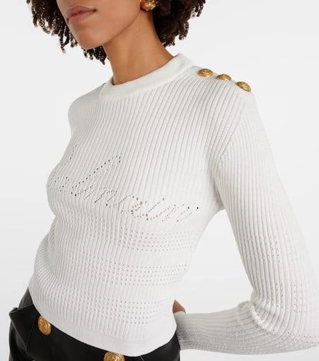 Balmain Embellished knitted top 4