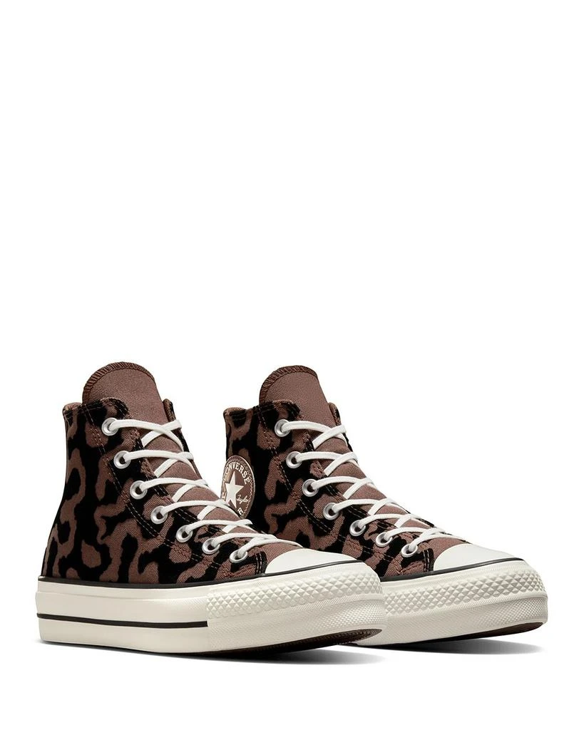 Converse Women's Chuck Taylor All Star Lift Hi Leopard Remix Sneakers 8