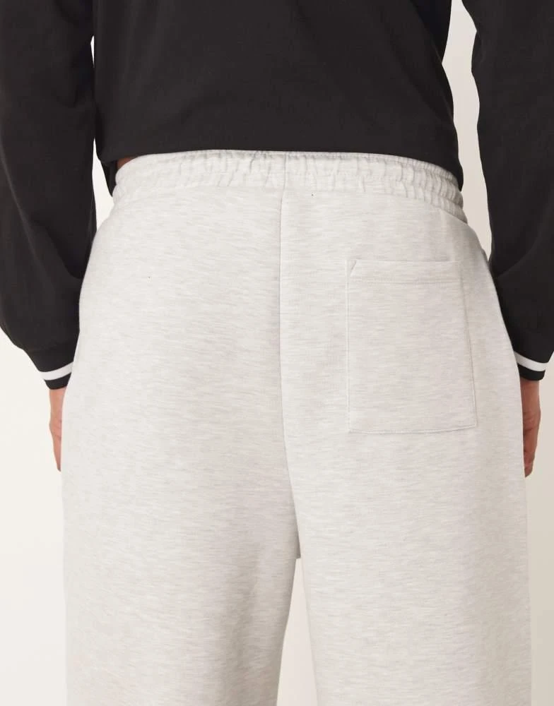 ASOS ASOS DESIGN oversized scuba-style fabric jogger in light grey 5