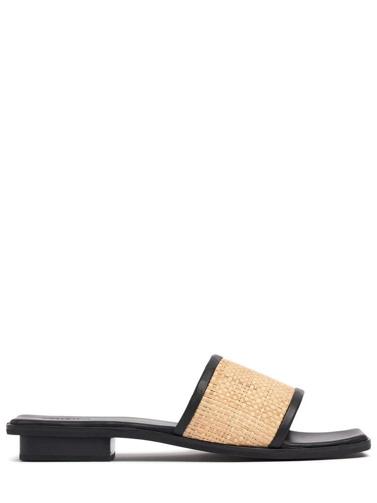 Bembien 10mm Ona Leather & Raffia Slides 1