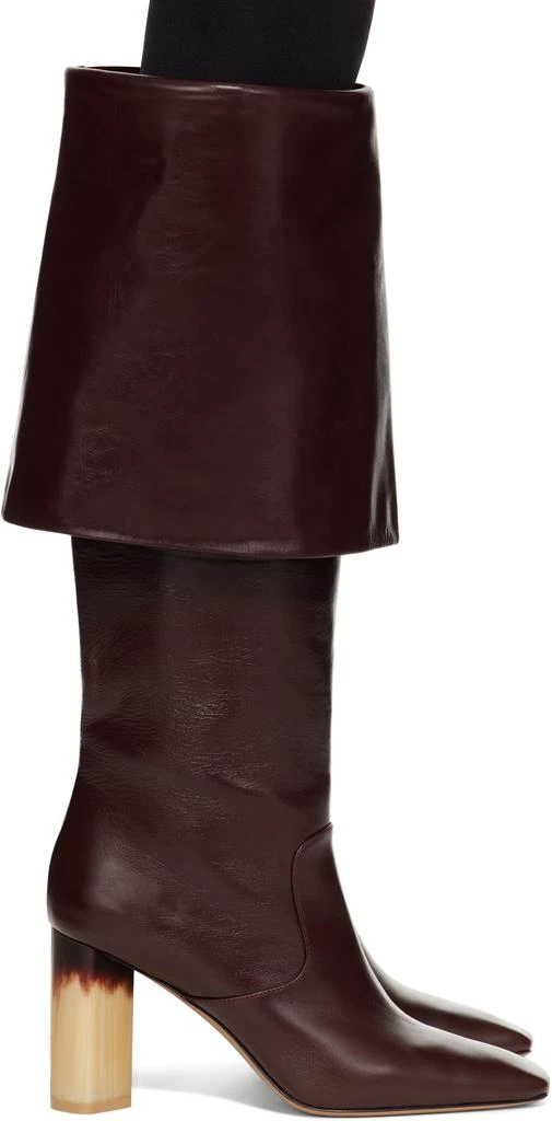 Chloé Burgundy Georgia Heeled Tall Boots 1