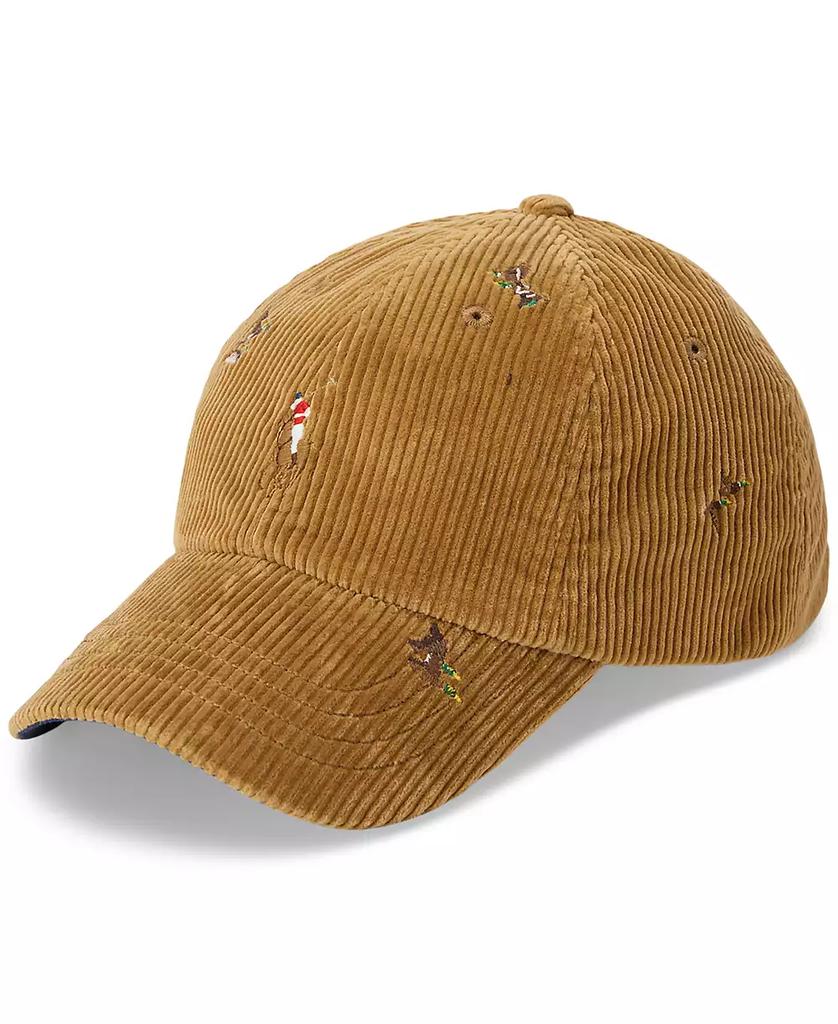 Ralph Lauren Men's Duck-Embroidered Corduroy Ball Cap