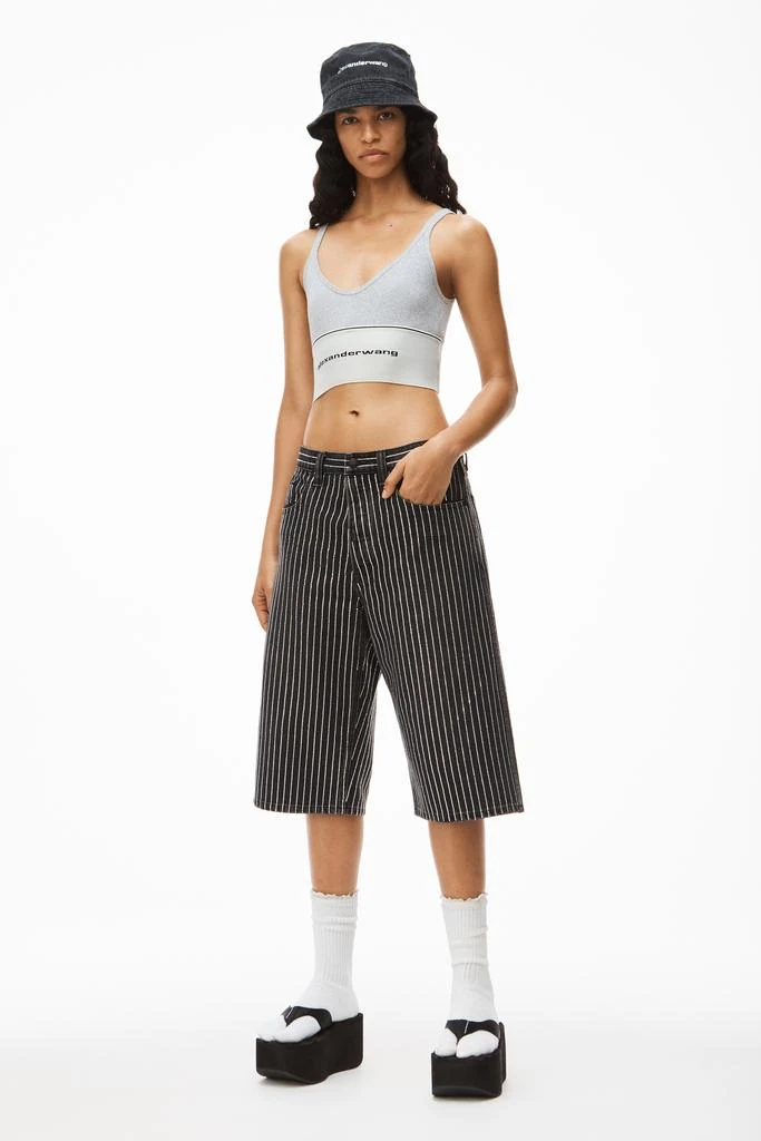 Alexander Wang LOGO ELASTIC BRA IN RIBBED JERSEY 6