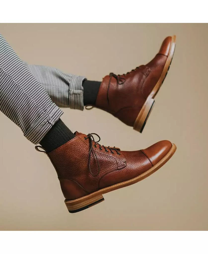 Taft Men's Rome Full-grain Leather Cap Toe Dress Boots 6