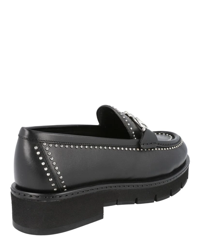 Salvatore Ferragamo Black Studded Loafers Shop Rolo Lug Studded Loafers on Sale at BeyondStyle – Get  main image 2