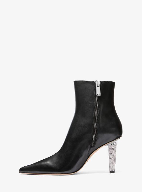 Michael Kors Halle Embellished Leather Ankle Boot 3