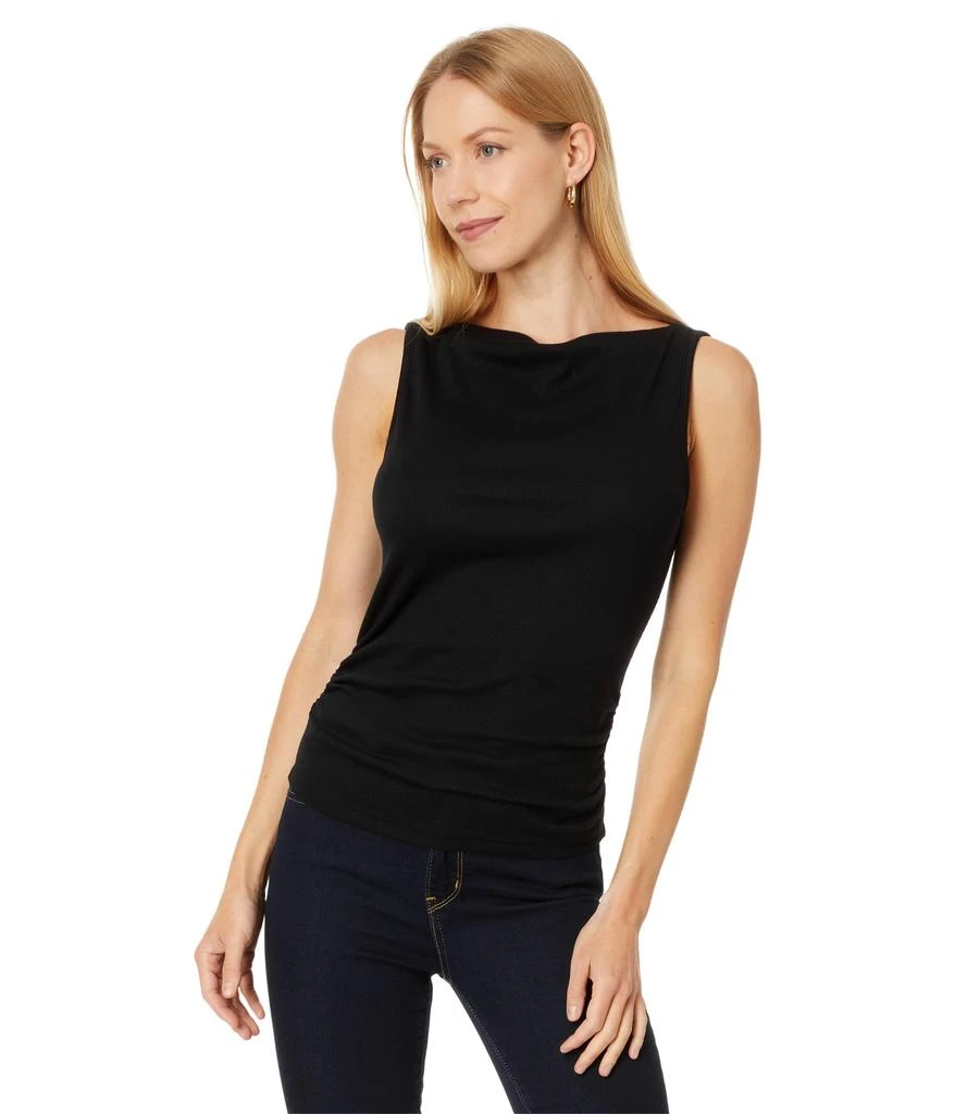 Michael Stars Coco Ruched Boat Neck Top 1