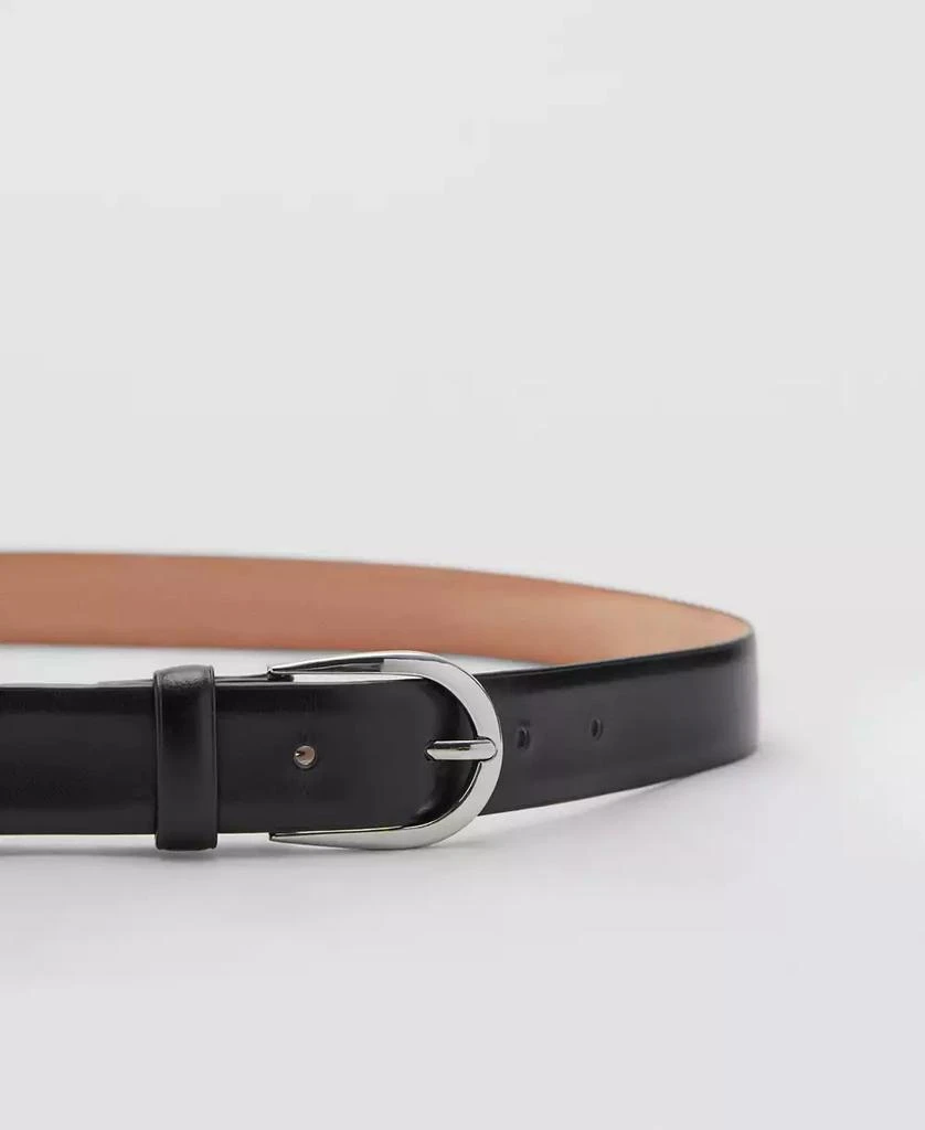 Mango Men's Buckle Leather Belt 3