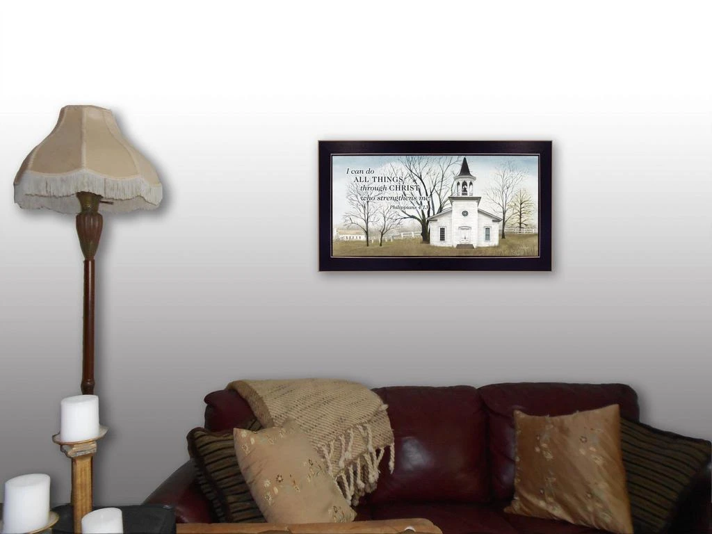 Hivvago I Can Do All Things 1 Black Framed Print Wall Art 4