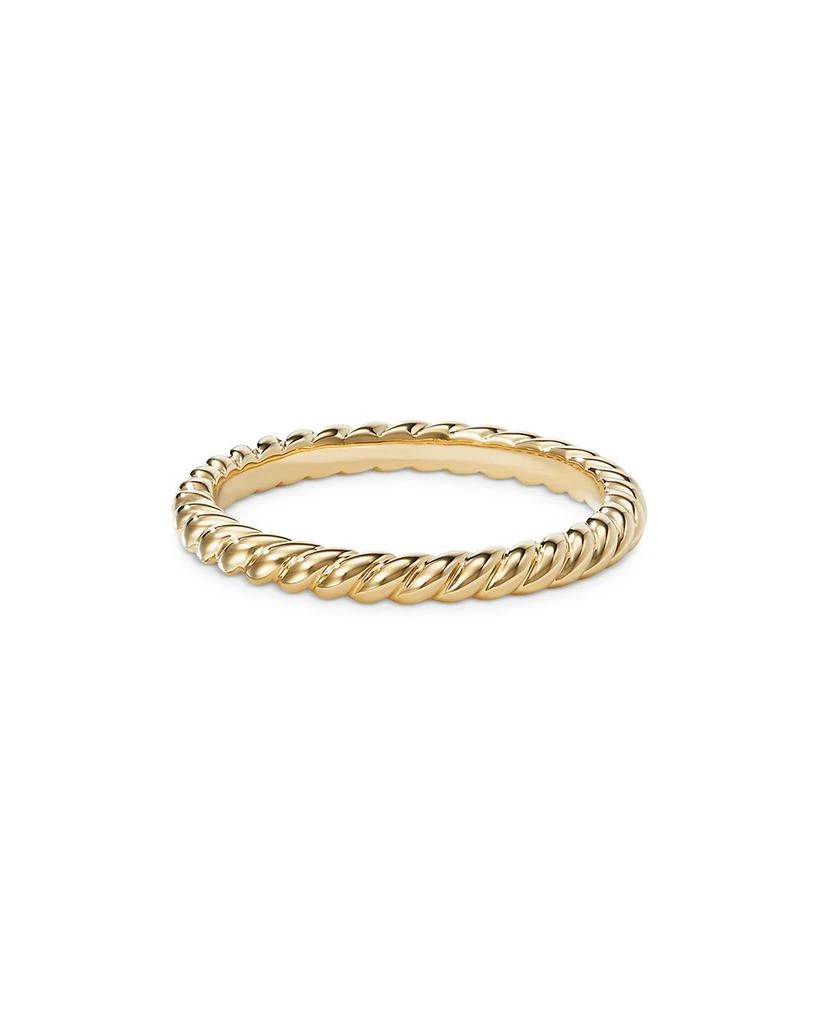 David Yurman 18K Yellow Gold DY Unity Cable Band Ring 1