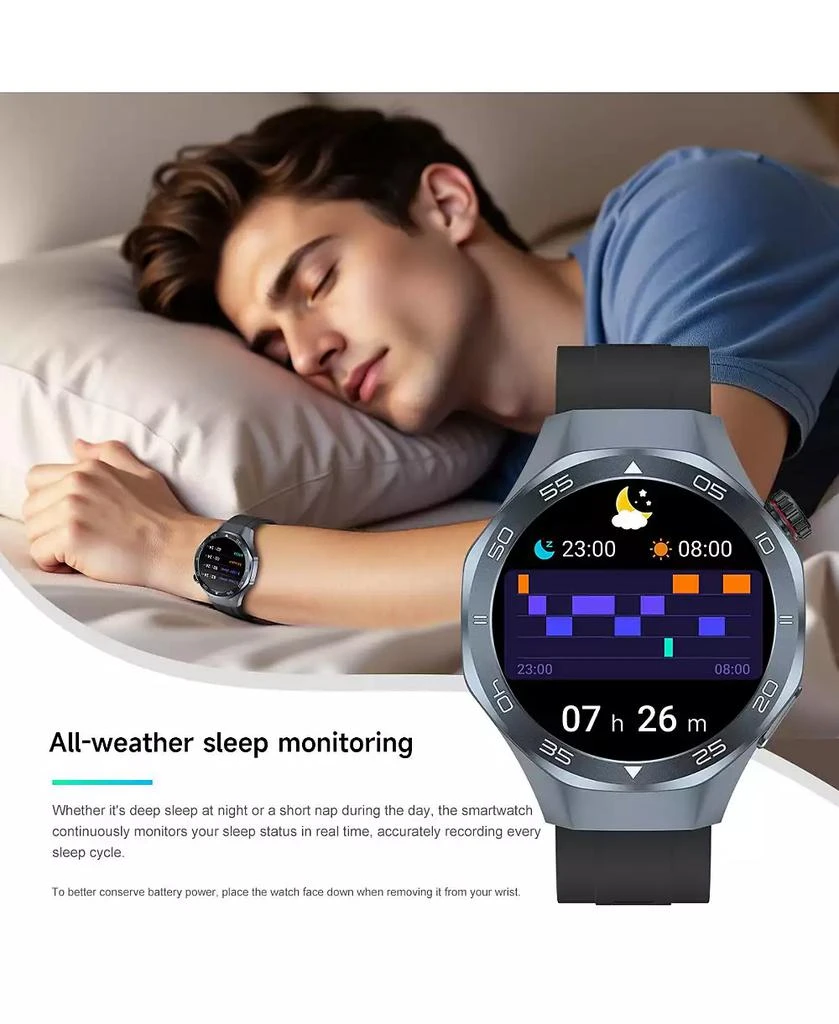 RUXING Smart Multi-GNSS Outdoor Sports Watch with Bluetooth Calling Altimeter Barometer 3ATM Waterproof -Silver 6