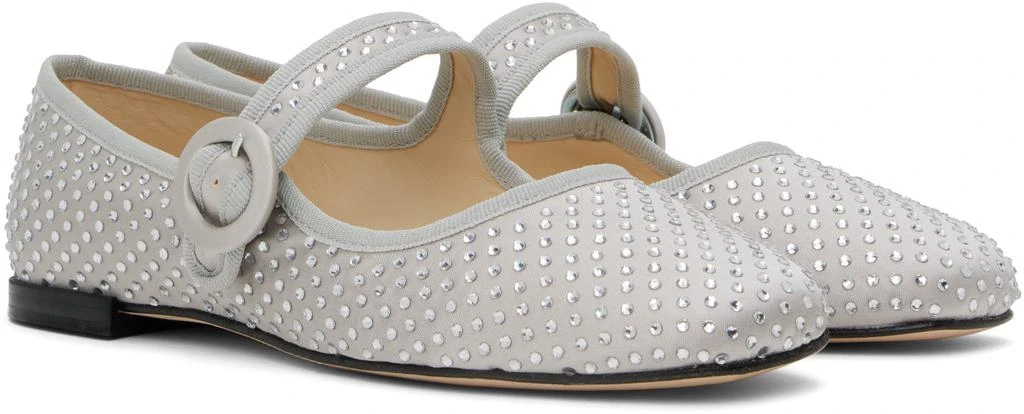 Repetto Gray Georgia Strass Mary Jane Ballerina Flats 4