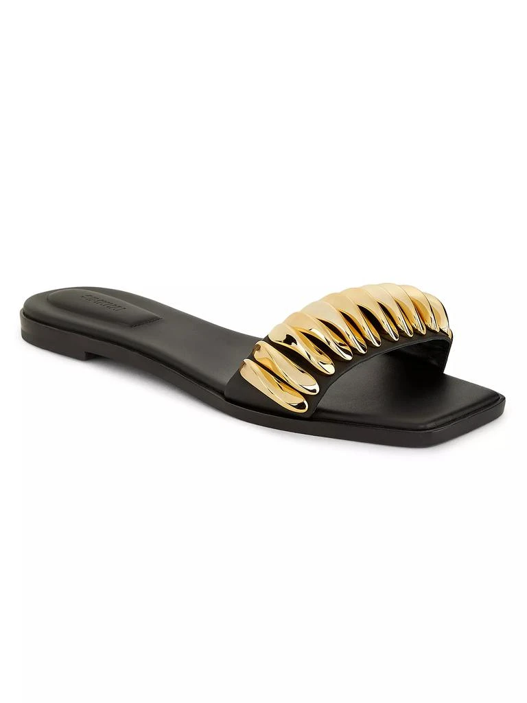 SIMKHAI Ripple Leather Slides 2