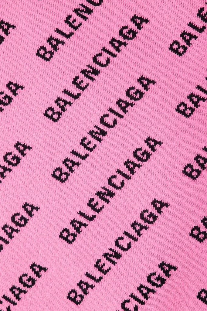 Balenciaga Balenciaga Kids Logo-Intarsia Knitted Jumper 4