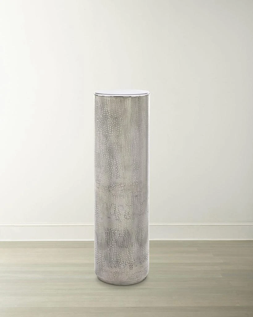 John Richard Silver Serpent Lighted Pedestal 1