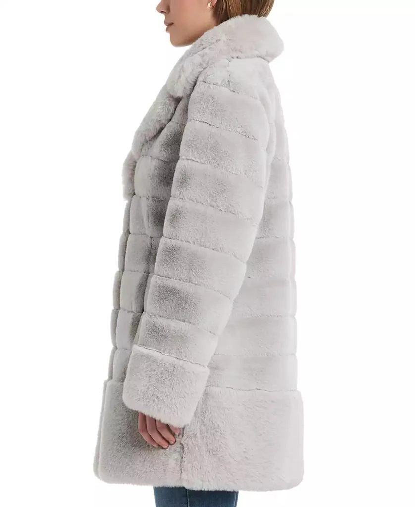 JONES NEW YORK Women's Faux-Fur Notched Collar Coat 3
