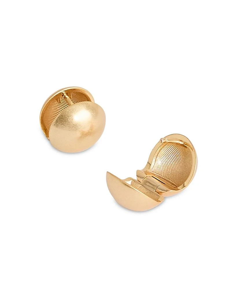 REISS Pollie Polished Ball Huggie Hoop Earrings 2