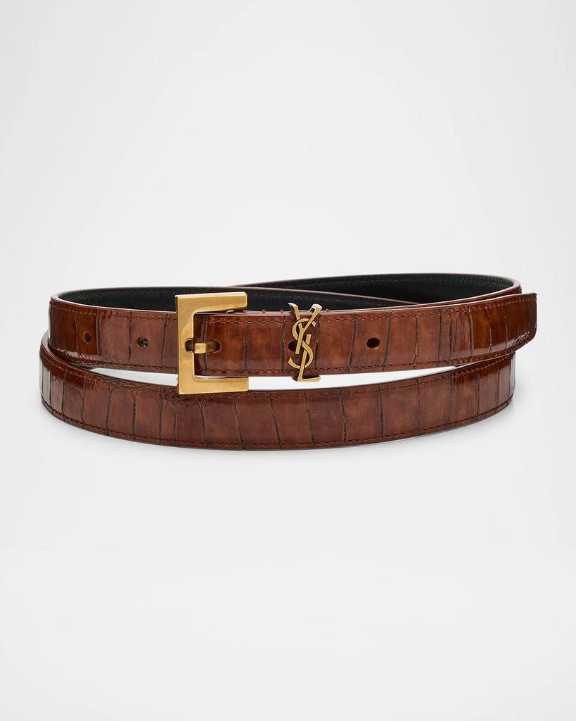 Yves Saint Laurent YSL Shiny Leather Belt 1
