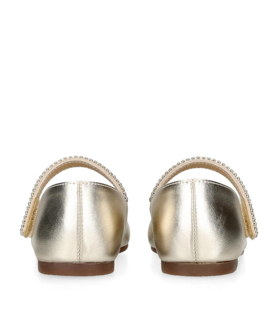 Babywalker Crystal-Strap Ballet Flats